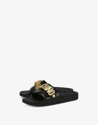 PVC-sandaler med bokstavslogotyp