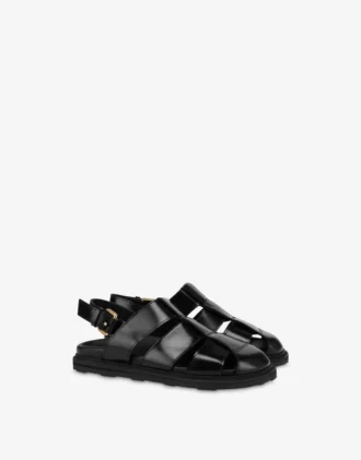 Sandaler i borstat kalvskinn Sportiga Sandaler i borstat kalvskinn Sportiga