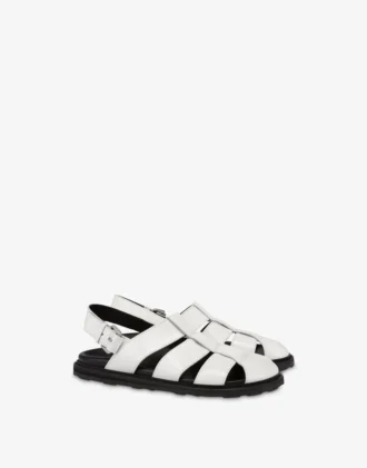 Sandaler i borstat kalvskinn Sportiga Sandaler i borstat kalvskinn Sportiga