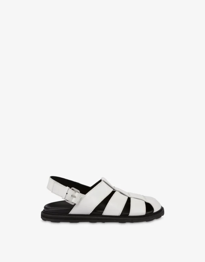 Sandaler i borstat kalvskinn Sportiga