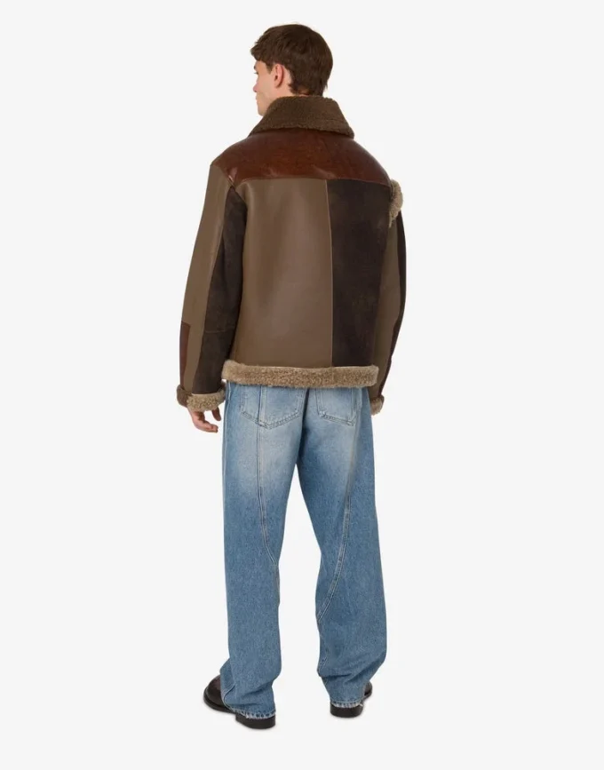 Shearling-blandad fårskinn