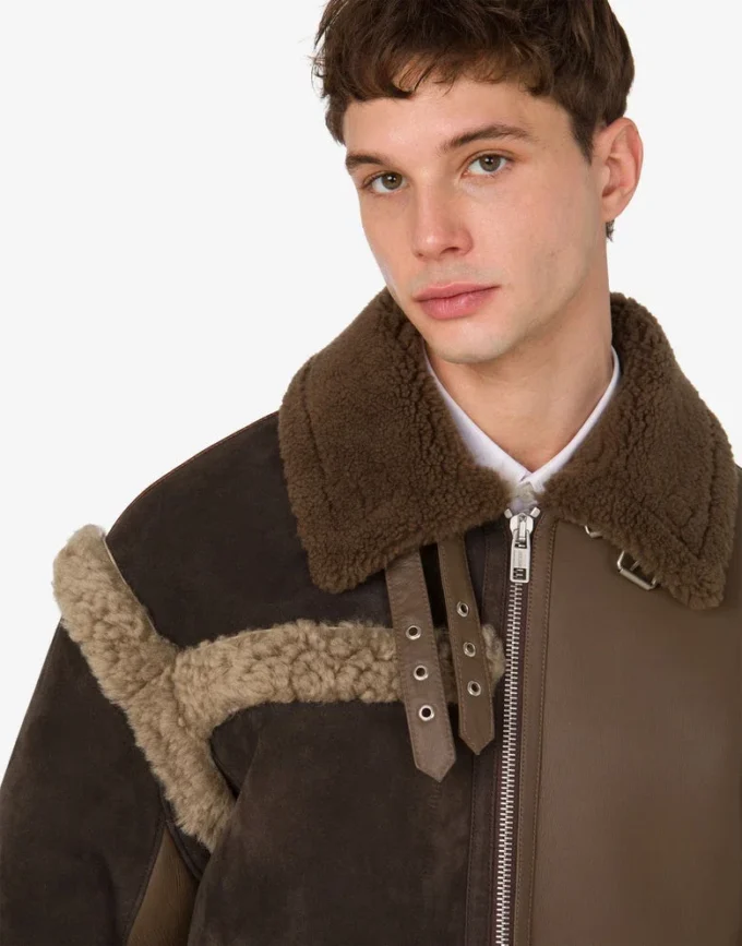 Shearling-blandad fårskinn