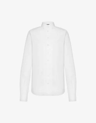 Skjorta i bomullspoplinjacquard