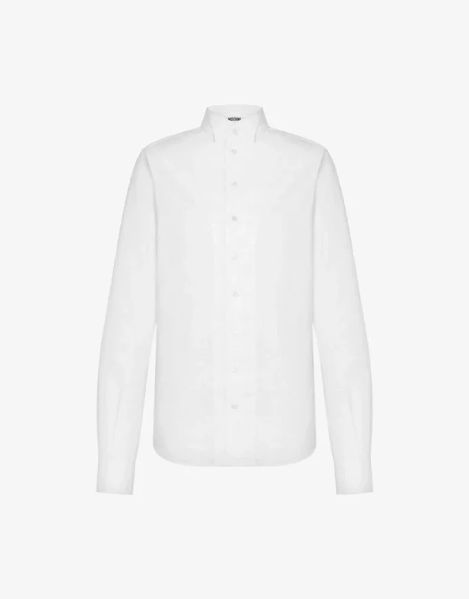 Skjorta i bomullspoplinjacquard