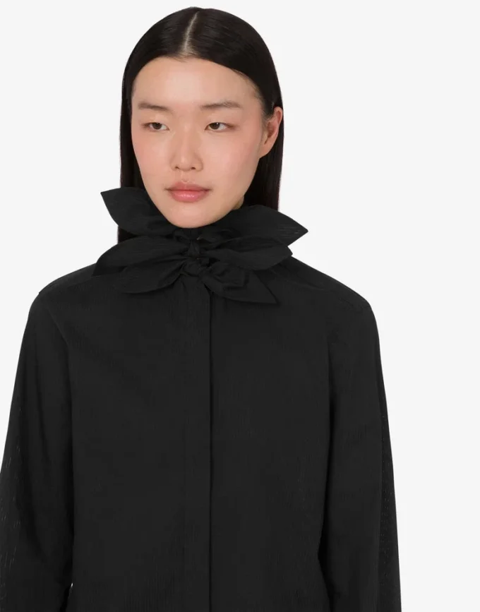Skjorta i bomullspoplinjacquard