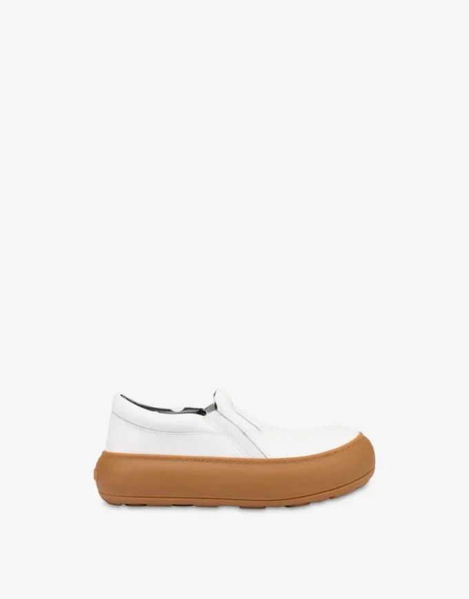 Slip-on-skor i kalvskinn