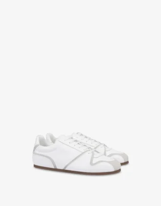 Sneakers i kalvskinn och mocka