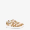 Sneakers i kalvskinn och mocka
