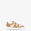 Sneakers i kalvskinn och mocka
