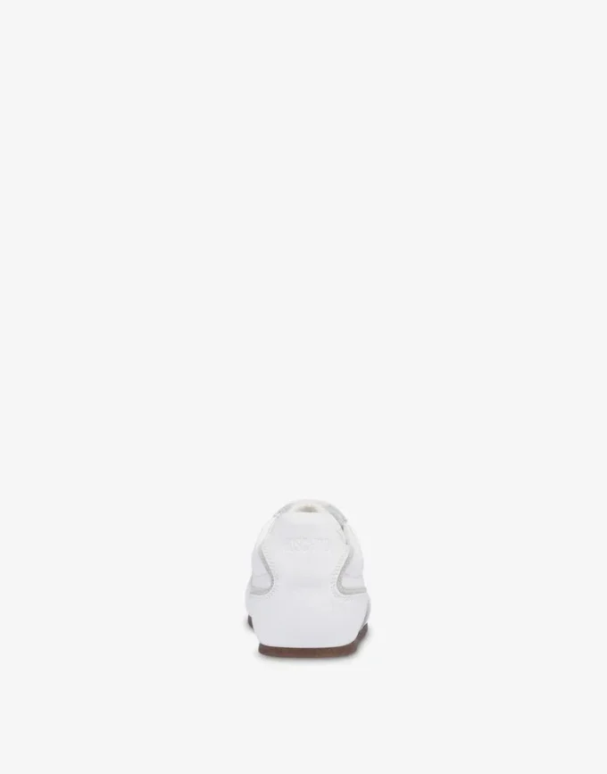 Sneakers i kalvskinn och mocka