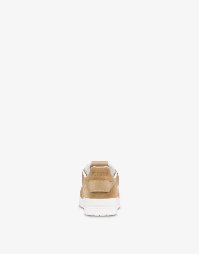Sneakers i kalvskinn och mocka