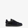 Sneakers i mesh, kalvskinn och mocka
