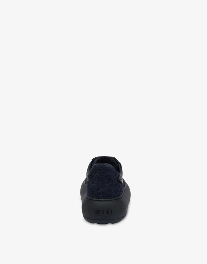 Sneakers i mocka och kalvskinn