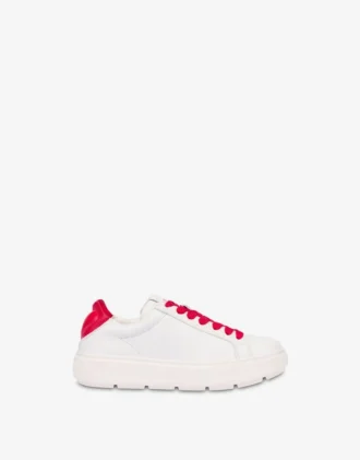 Sneakers i nappaläder och lammskinn