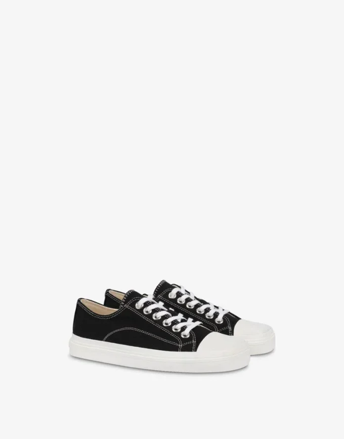 Sneakers med kant i canvas
