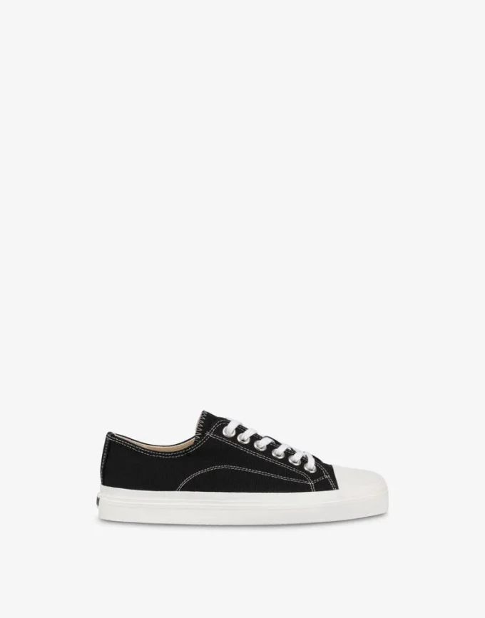 Sneakers med kant i canvas