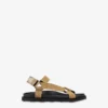 Sportiga sandaler i kalvskinn
