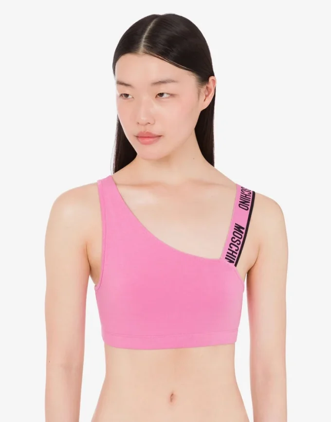 Sporttop i stretchig bomullsjersey