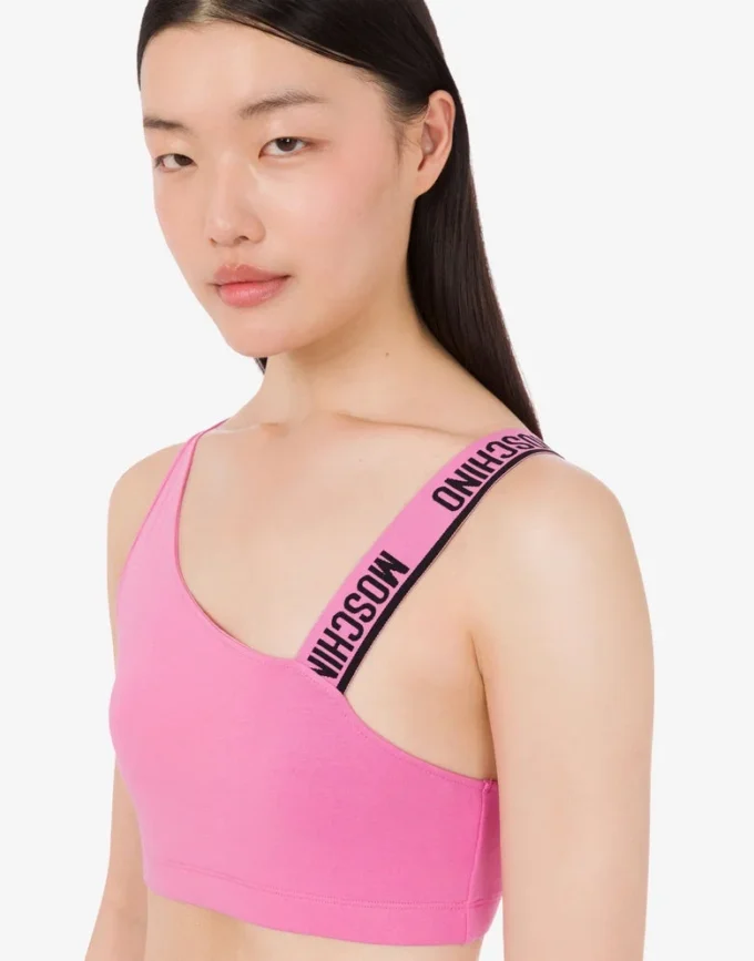 Sporttop i stretchig bomullsjersey