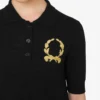 Stickad polotröja Laurel Crown-logotyp Stickad polotröja Laurel Crown-logotyp