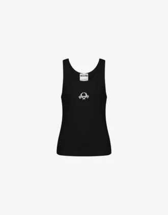 Stretchbomullstopp med Laurel Crown-logotyp