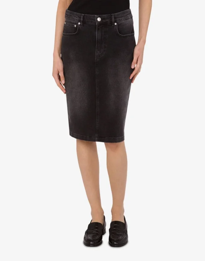 Stretchig bomullsdenimkjol Stretchig bomullsdenimkjol