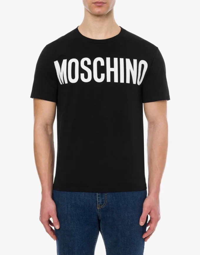 Stretchjersey-t-shirt med logotyp