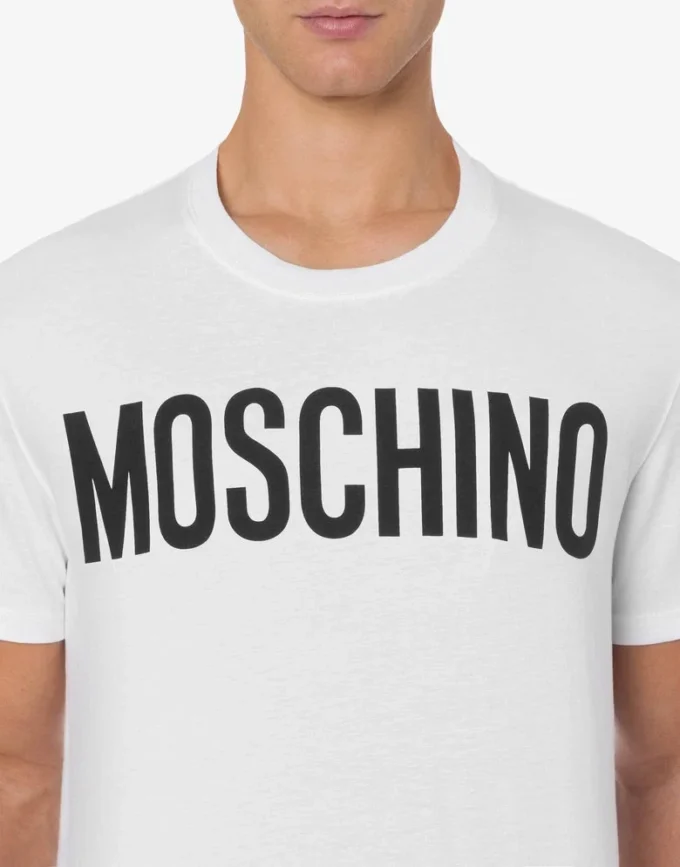 Stretchjersey-t-shirt med logotyp