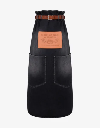 Svart denimkjol