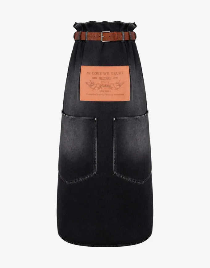 Svart denimkjol