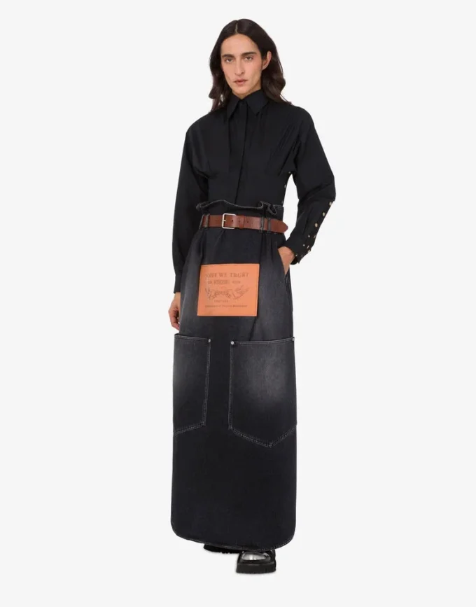 Svart denimkjol