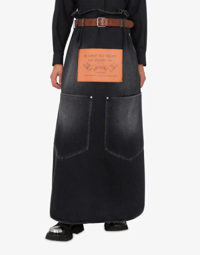 Svart denimkjol