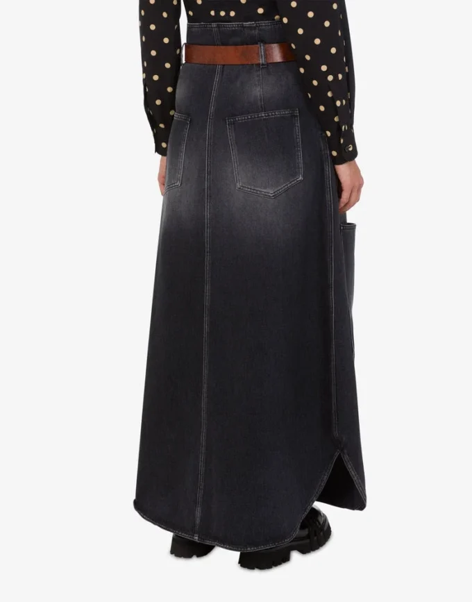 Svart denimkjol