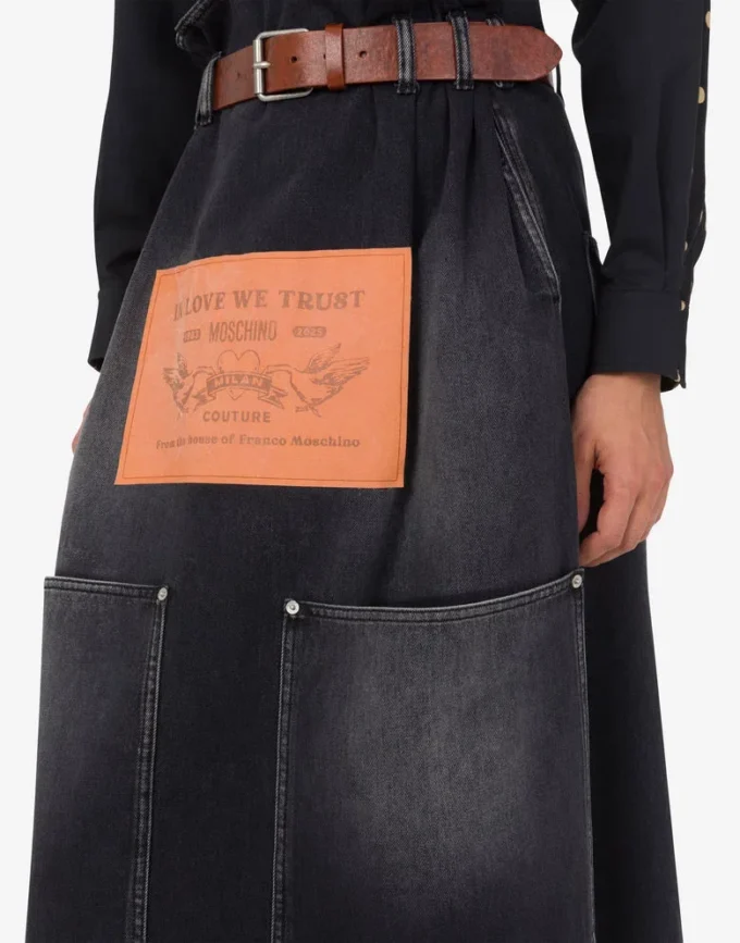 Svart denimkjol