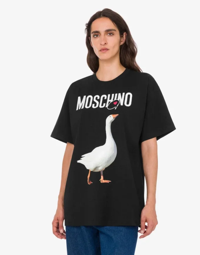 T-shirt i ekologisk bomullsjersey från Goose