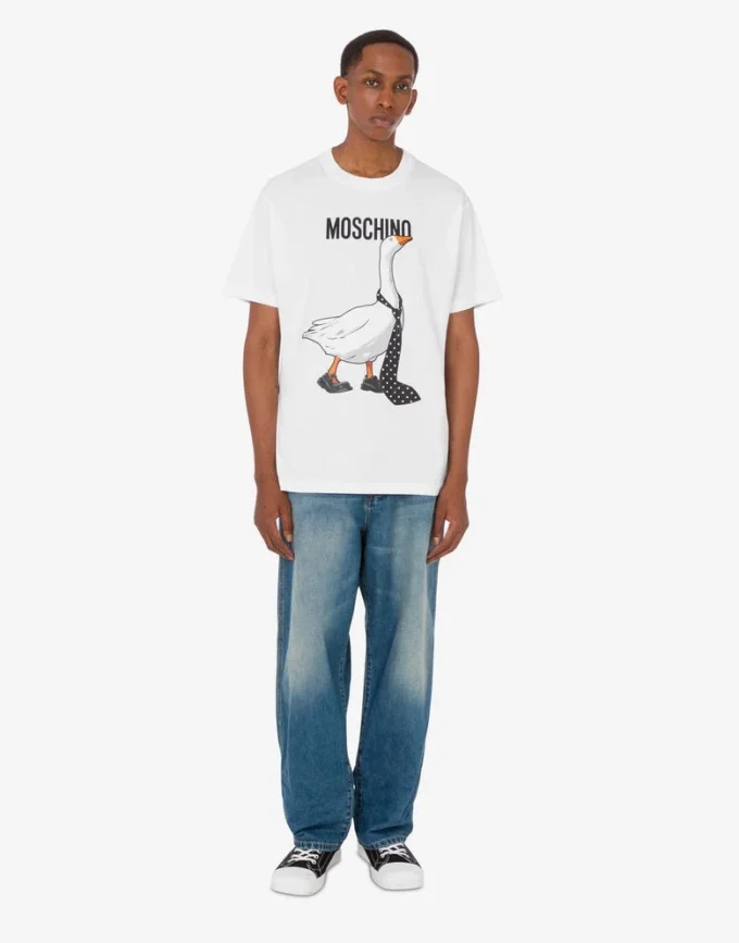 T-shirt i ekologisk bomullsjersey från Goose
