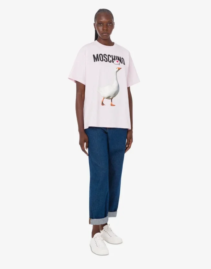 T-shirt i ekologisk bomullsjersey från Goose