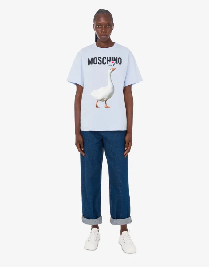 T-shirt i ekologisk bomullsjersey från Goose