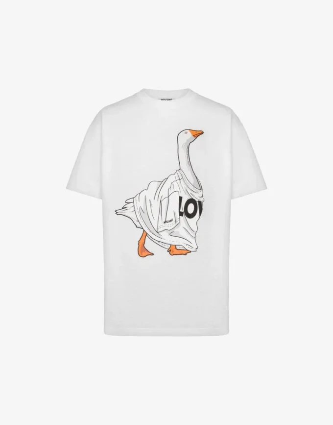 T-shirt i ekologisk bomullsjersey Goose