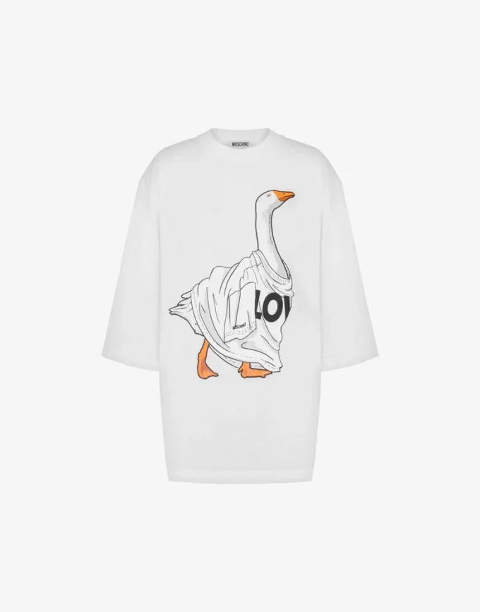 T-shirt i ekologisk bomullsjersey Goose