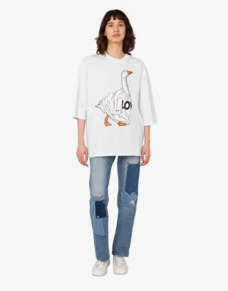 T-shirt i ekologisk bomullsjersey Goose