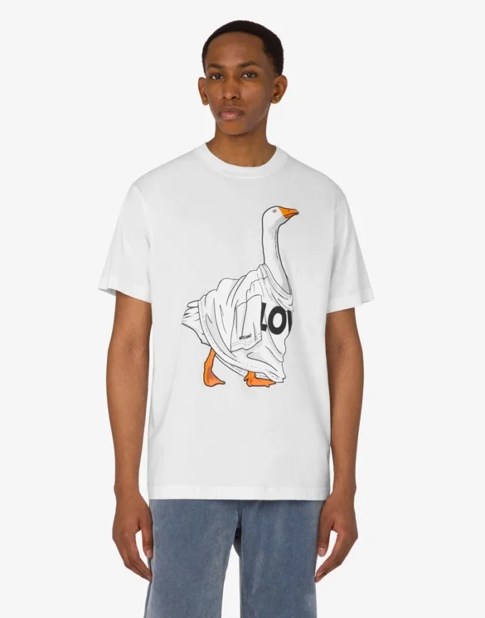 T-shirt i ekologisk bomullsjersey Goose