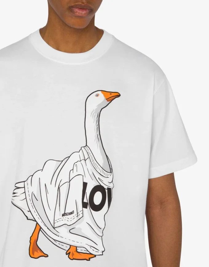 T-shirt i ekologisk bomullsjersey Goose