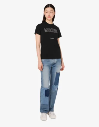 T-shirt i ekologisk bomullsjersey med dekoration