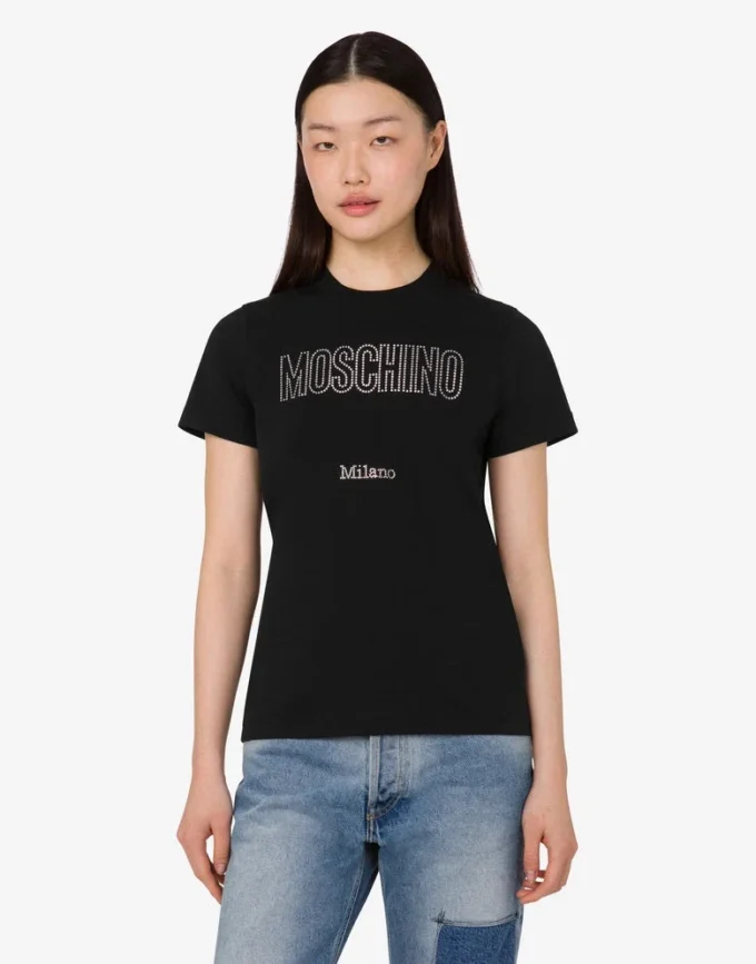 T-shirt i ekologisk bomullsjersey med dekoration