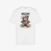 T-shirt i ekologisk bomullsjersey Moschino Teddy Bear
