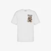 T-shirt i ekologisk bomullsjersey Moschino Teddy Bear