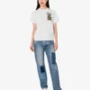 T-shirt i ekologisk bomullsjersey Moschino Teddy Bear
