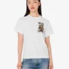 T-shirt i ekologisk bomullsjersey Moschino Teddy Bear
