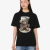 T-shirt i ekologisk bomullsjersey Moschino Teddy Bear